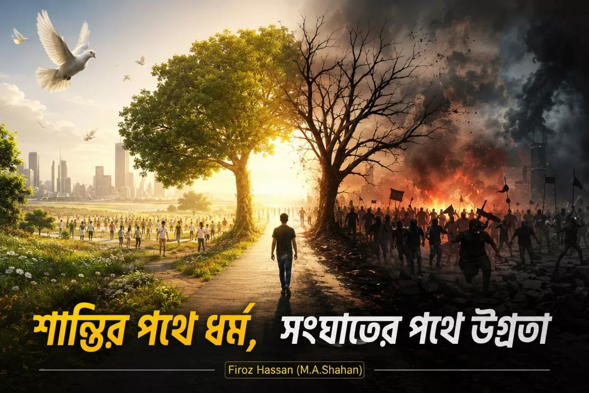 শান্তির পথে ধর্ম, সংঘাতের পথে উগ্রতা। 