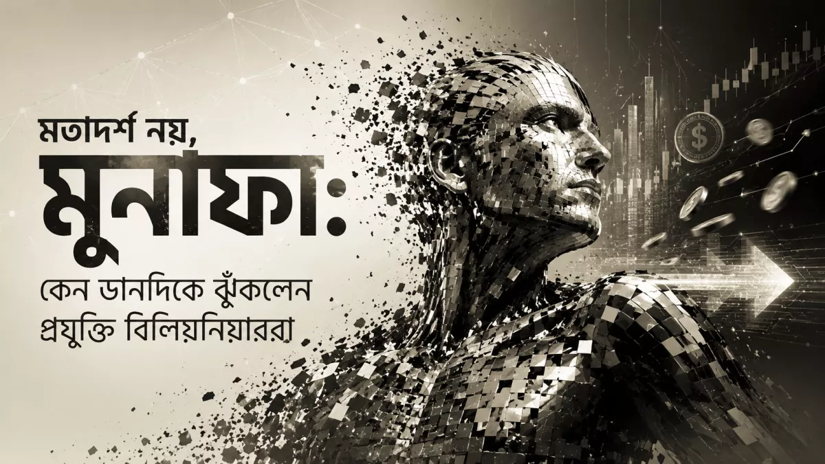 মতাদর্শ নয়, মুনাফা: কেন ডানদিকে ঝুঁকলেন প্রযুক্তি বিলিয়নিয়াররা